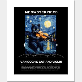 Van Gogh's Cat & Violin Dream Posters and Art